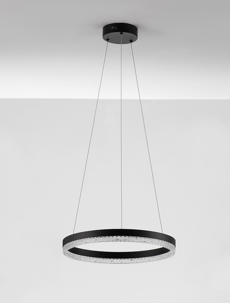 Pendelleuchte Adria Typ A - Aluminium - 1-flammig - Schwarz - Durchmesser: 40 cm