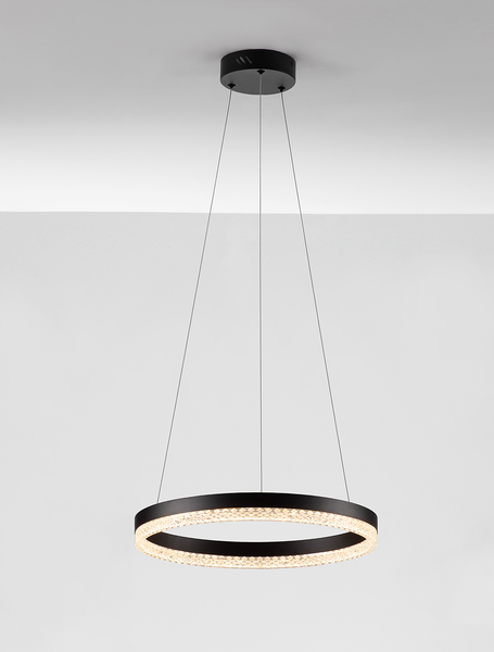 Pendelleuchte Adria Typ A - Aluminium - 1-flammig - Schwarz - Durchmesser: 40 cm
