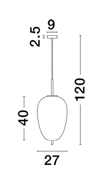 Pendelleuchte Lato Typ G - Rauchglas / Aluminium - 1-flammig