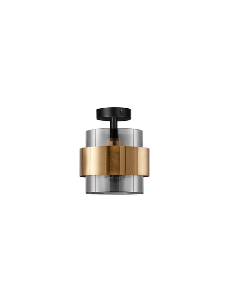 Deckenleuchte Sianna Typ A - Rauchglas / Aluminium - 1-flammig