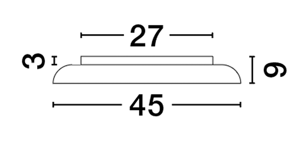 Deckenleuchten Linus - Aluminium - 1-flammig - Weiß - Durchmesser: 45 cm