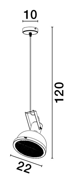 Pendelleuchte Ruvi Typ A - Aluminium - 1-flammig