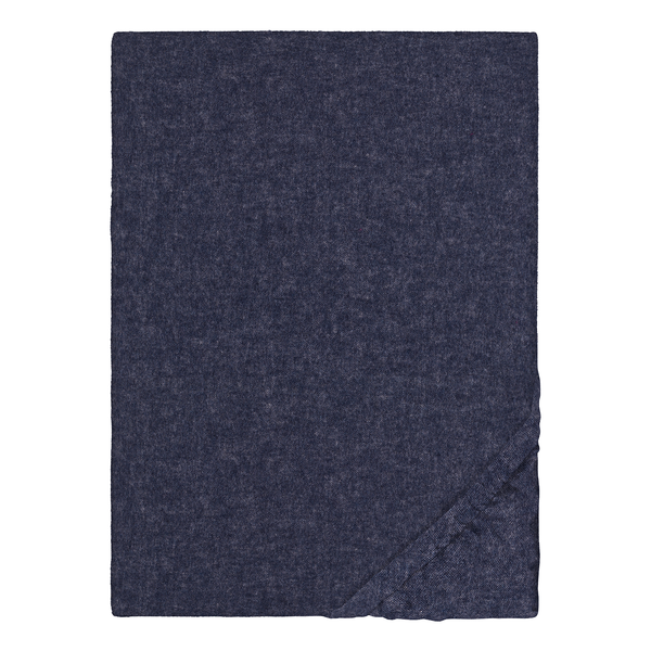 Biber-Spannbetttuch Hukan - Marineblau - 180-200 x 200 cm