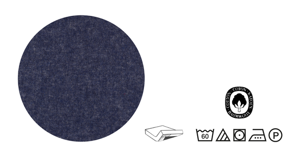Biber-Spannbetttuch Hukan - Marineblau - 180-200 x 200 cm