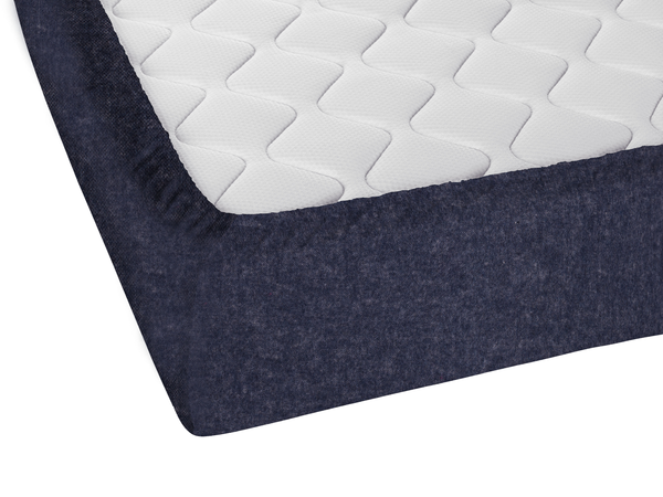 Biber-Spannbetttuch Hukan - Marineblau - 180-200 x 200 cm
