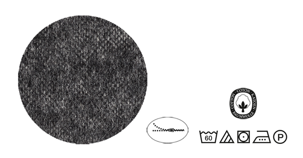 Melange-Flanell Kissenbezug Zordo - Baumwolle - Anthrazit - 40 x 60 cm