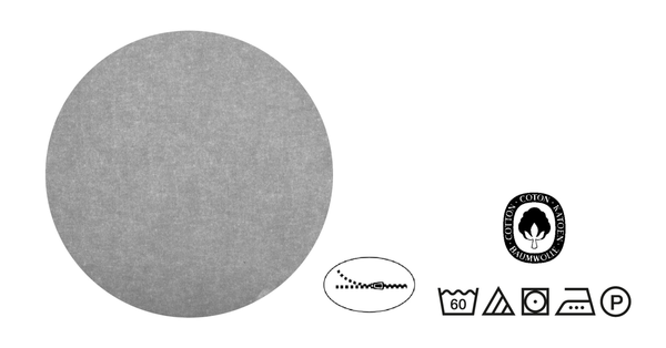 Melange-Flanell Bettwäsche Rosin - Grau - 135 x 200 cm + Kissen 80 x 80 cm