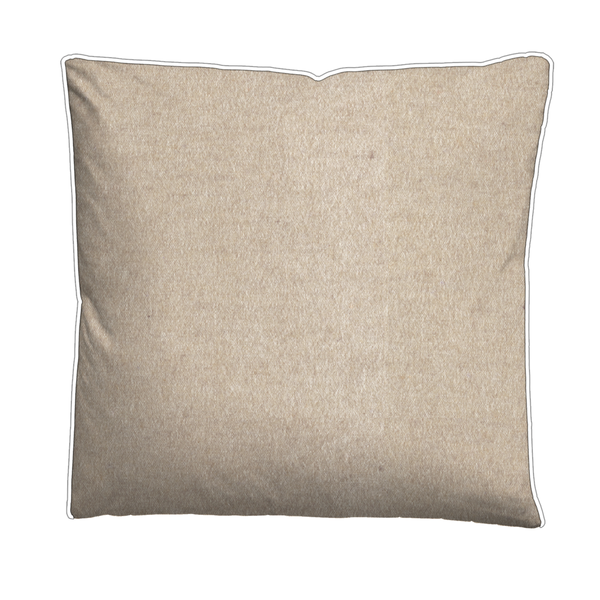 Melange-Flanell Bettwäsche Zordo - Beige - 135 x 200 cm + Kissen 80 x 80 cm