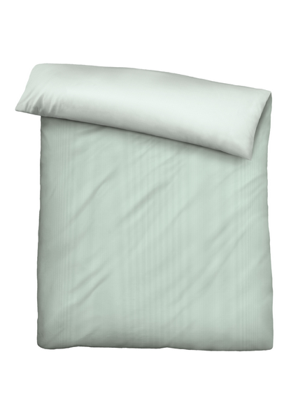 Mako Satin Bettwäsche Papis - Baumwolle - Mintgrün - 135 x 200 cm + Kissen 80 x 80 cm