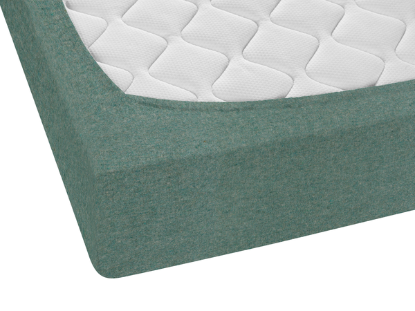 Biber-Spannbetttuch Hukan - Grün - 90-100 x 200 cm
