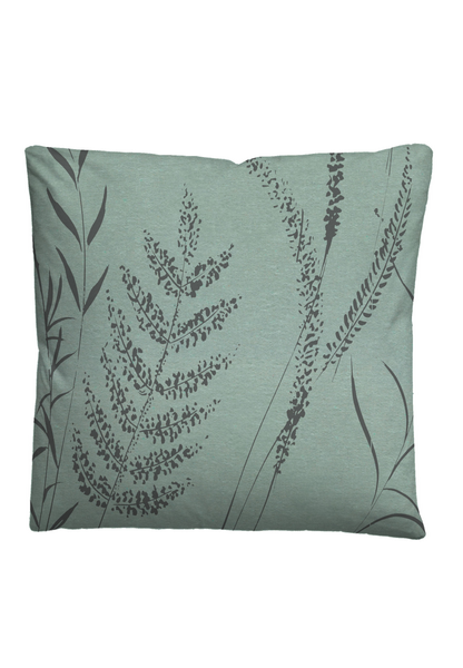 Melange-Flanell Bettwäsche Linho - Grün - 135 x 200 cm + Kissen 80 x 80 cm