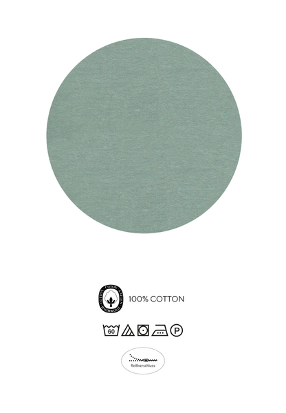 Melange-Flanell Bettwäsche Linho - Grün - 135 x 200 cm + Kissen 80 x 80 cm