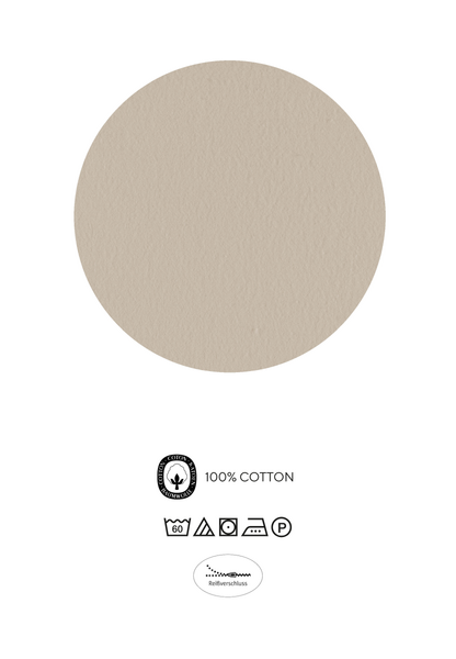 Kinder Feinbiber Bettwäsche Urtti - Baumwolle - Taupe - 135 x 200 cm + Kissen 80 x 80 cm