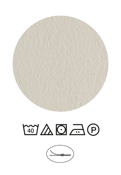 Biber-Bettwäsche Geblümt - Baumwolle / Polyester - Warmes Beige - 135 x 200 cm + Kissen 80 x 80 cm