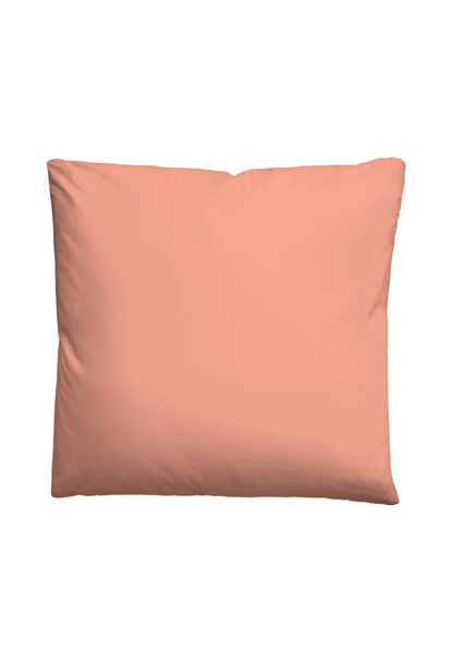 Biber-Bettwäsche Blumen - Baumwolle / Polyester - Apricot - 155 x 220 cm + Kissen 80 x 80 cm