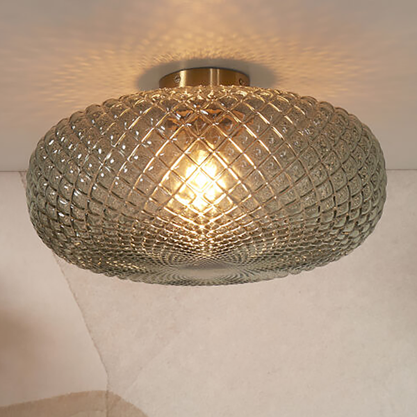 Deckenleuchte Venice - Glas - 1-flammig - Grün / Gold