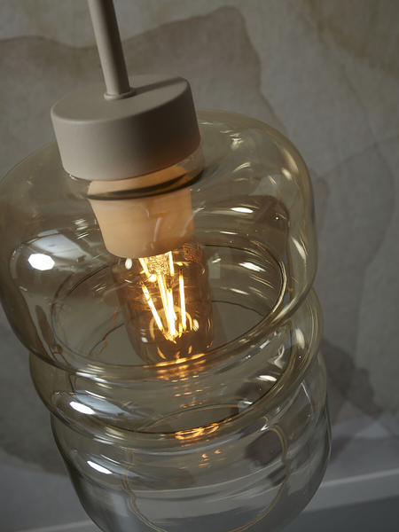 Hängeleuchte Verona Typ A - Glas - 1-flammig - Bernstein