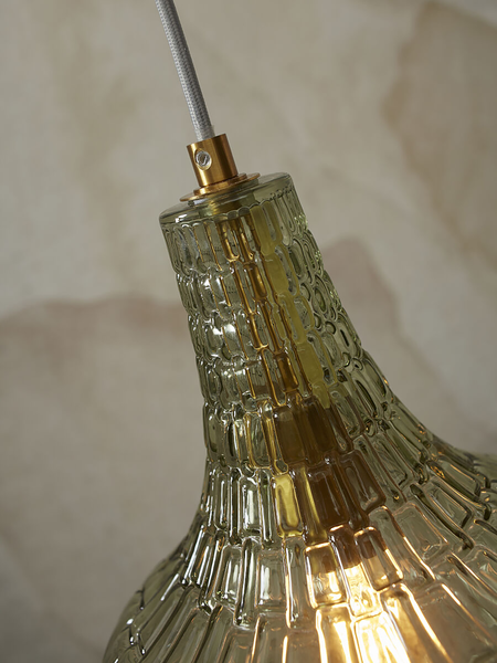 Hängeleuchte Venice Typ C - Glas - 1-flammig - Grün / Gold