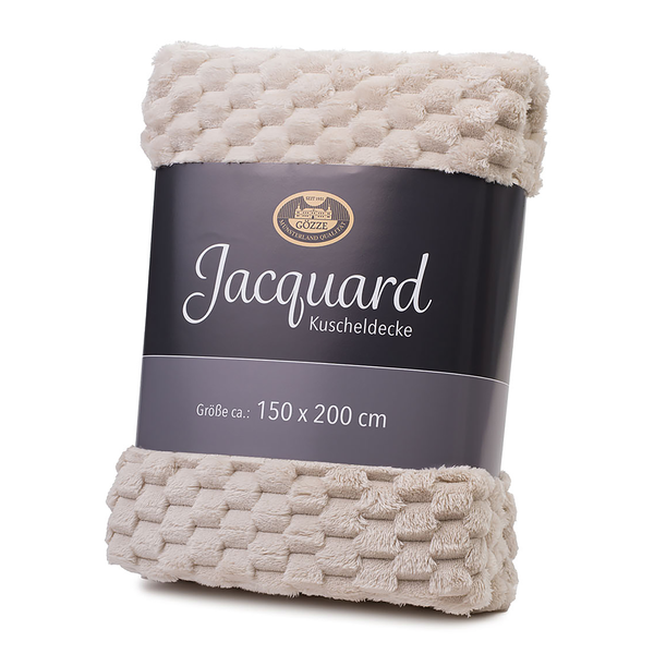 Wohndecke Jacquard Bubbles - Polyester - 150 x 200 cm - Creme