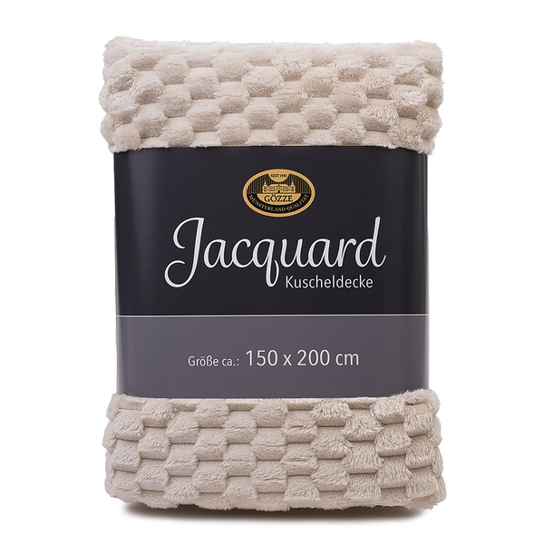 Wohndecke Jacquard Bubbles - Polyester - 150 x 200 cm - Creme