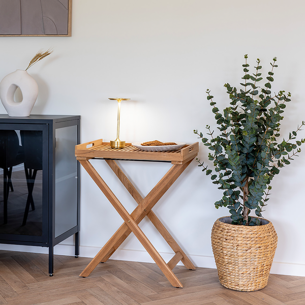 Massiver Tabletttisch Lhegri - Teak