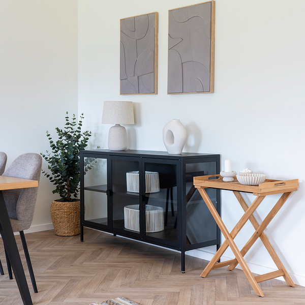 Massiver Tabletttisch Lhegri - Teak