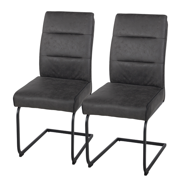 Freischwinger Marga - Grau - Microfaser - 46 x 100 x 63 cm