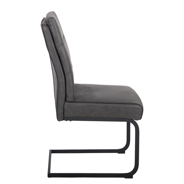 Freischwinger Marga - Grau - Microfaser - 46 x 100 x 63 cm