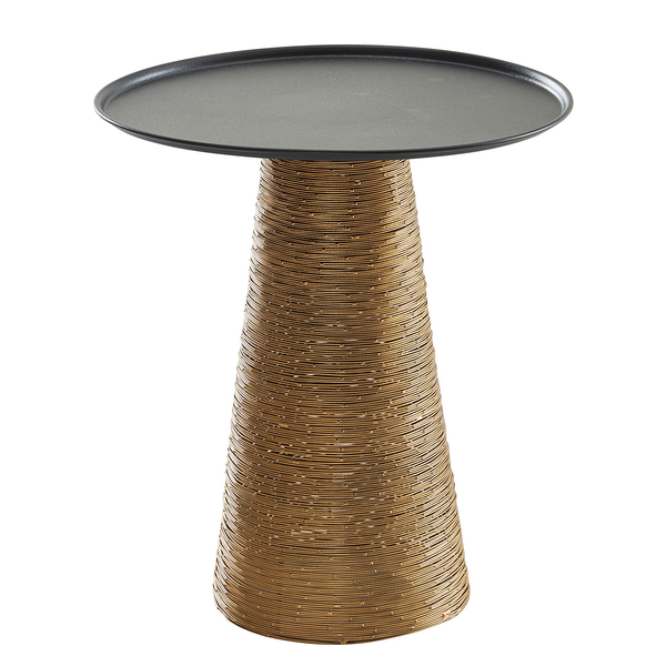 Beistelltisch Sandur - Metall - Schwarz / Gold