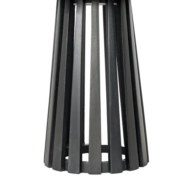 Massiver Couchtisch GAKAT - Mango Schwarz - Durchmesser: 50 cm