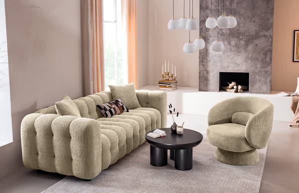 Massiver Couchtisch OLIDE - Akazie Schwarz