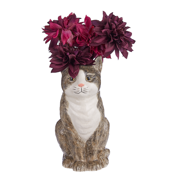 Vase MINKA Katze - Steingut - Grau