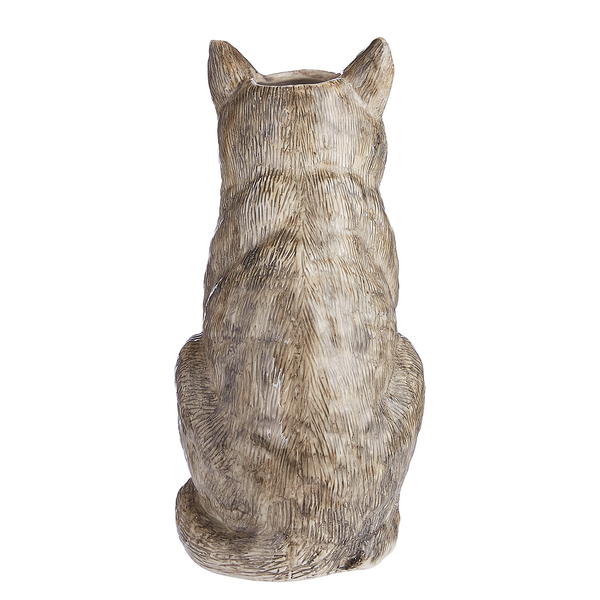 Vase MINKA Katze - Steingut - Grau
