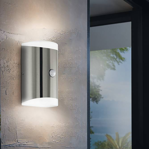 LED-Wandleuchte Carpinera - Polycarbonat / Edelstahl - 2-flammig