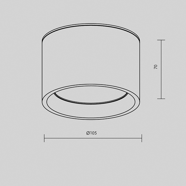 LED-Deckenleuchte Hydra - Aluminium - 1-flammig