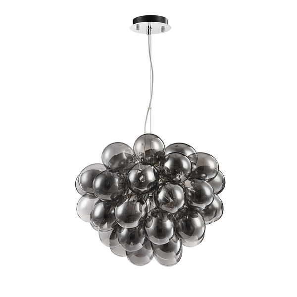 Pendelleuchte Balbo - Rauchglas / Metall - 8-flammig