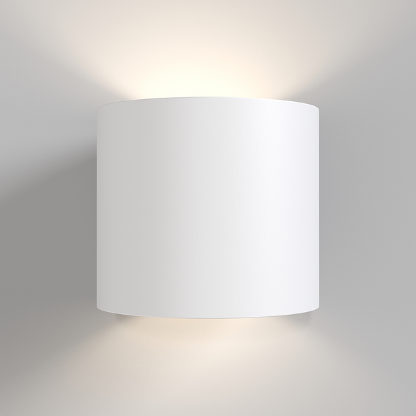 Wandleuchte Rond - Aluminium - 1-flammig - Weiß