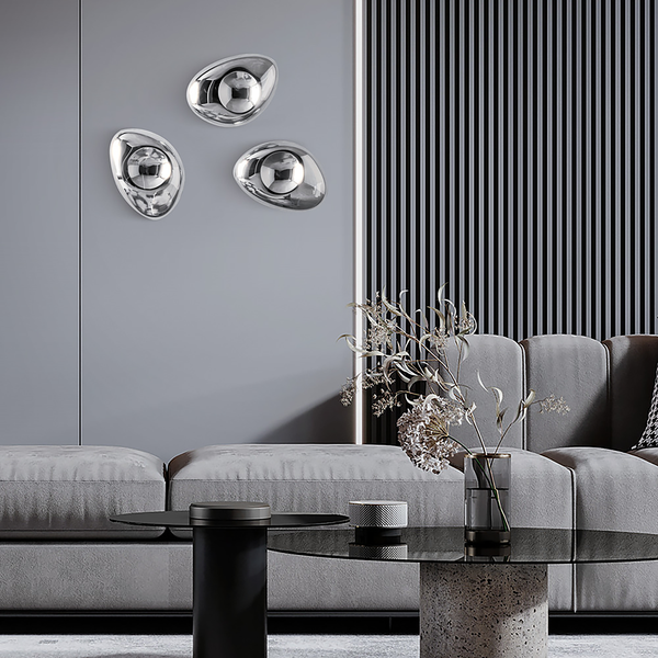 Wandleuchte Mabell Typ B - Spiegelglas / Metall - 1-flammig