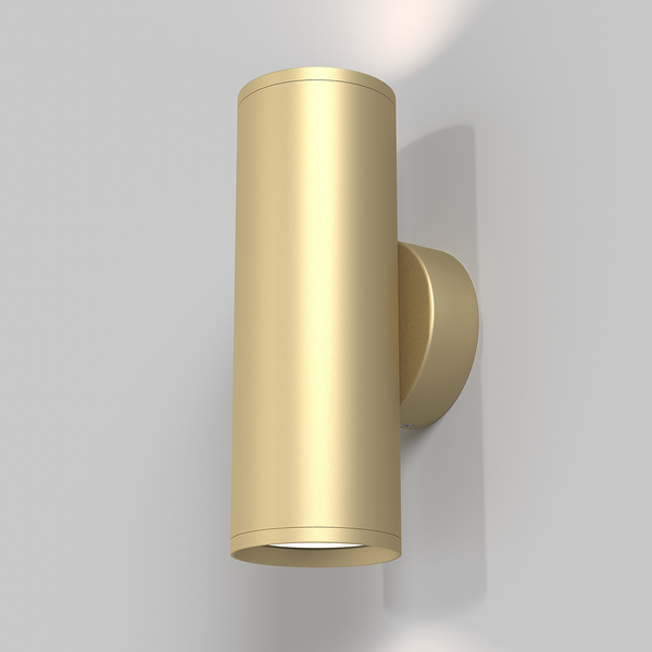Wandleuchte Focus S Typ A - Aluminium - 2-flammig - Gold