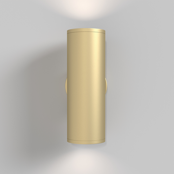 Wandleuchte Focus S Typ A - Aluminium - 2-flammig - Gold