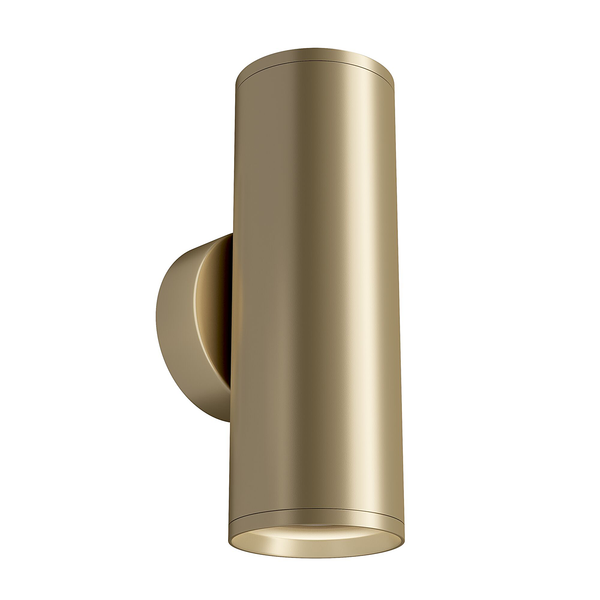 Wandleuchte Focus S Typ A - Aluminium - 2-flammig - Gold