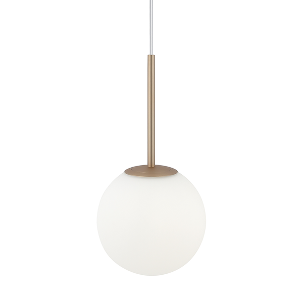 Pendelleuchte Basicform Typ C - Milchglas / Metall - 1-flammig