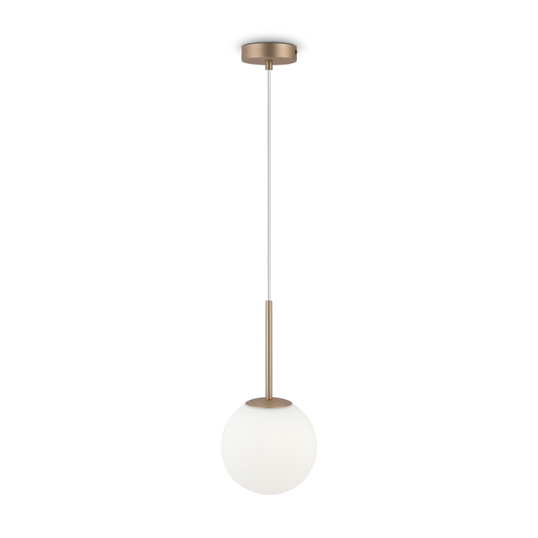 Pendelleuchte Basicform Typ C - Milchglas / Metall - 1-flammig