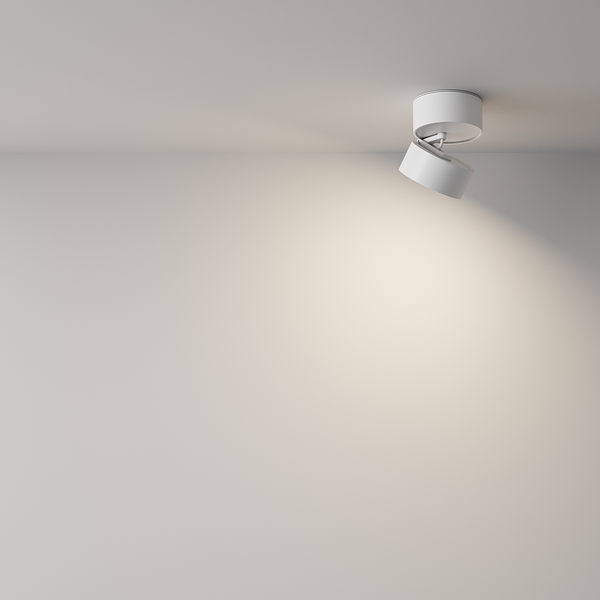 LED-Deckenleuchte Onda - Aluminium - 1-flammig - Weiß