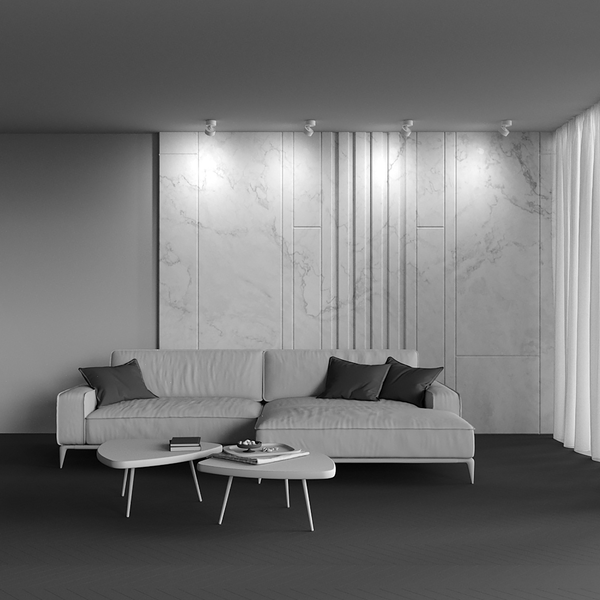 LED-Deckenleuchte Onda - Aluminium - 1-flammig - Weiß