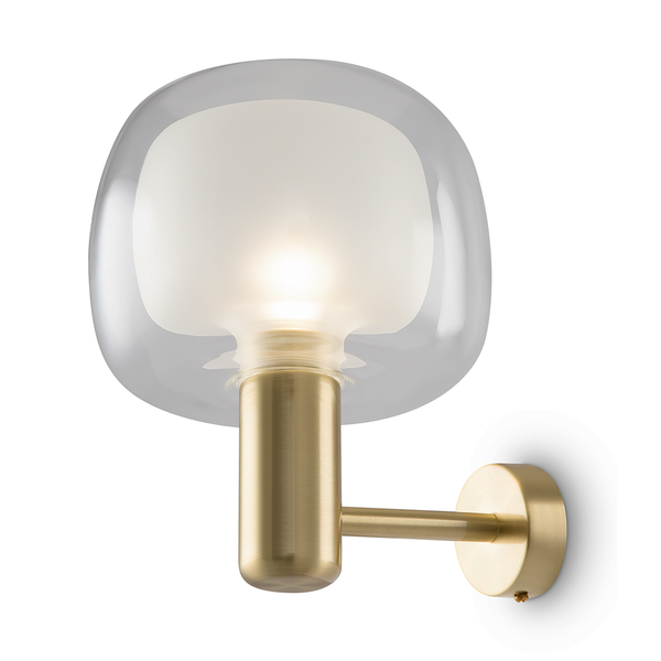 Wandleuchte Vision - Klarglas / Aluminium - 1-flammig