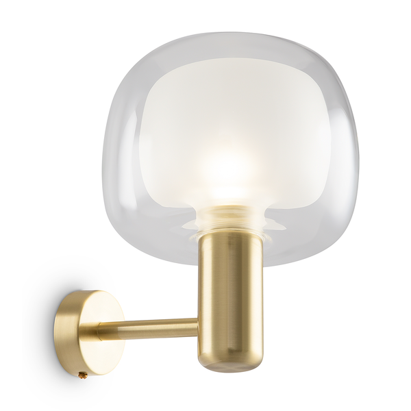 Wandleuchte Vision - Klarglas / Aluminium - 1-flammig