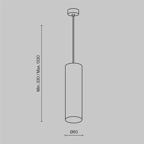 Pendelleuchte Focus - Aluminium - 1-flammig