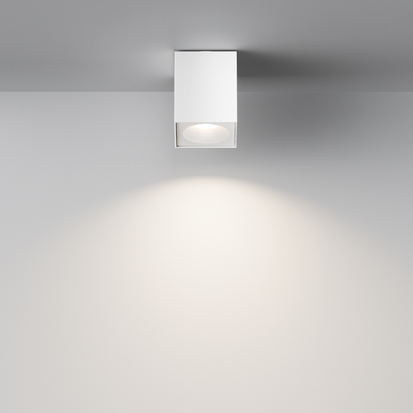 Deckenleuchte Zoom - Aluminium - 1-flammig - Weiß