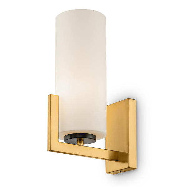 Wandleuchte Fortano - Milchglas / Metall - 1-flammig